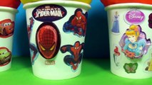 Play doh ICE CREAM surprise eggs Disney Pixar Cars MARVEL Spiderman Disney PRINCESS Play Doh