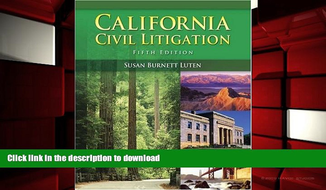 READ California Civil Litigation (with Study Guide) On Book
