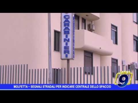 Molfetta | Segnali stradali per indicare la centrale dello spaccio