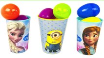 ❤ Frozen Minions Suprise Eggs Cups with Skye Paw Patrol Inside Out Peppa Pig Cinderella Rapunzel