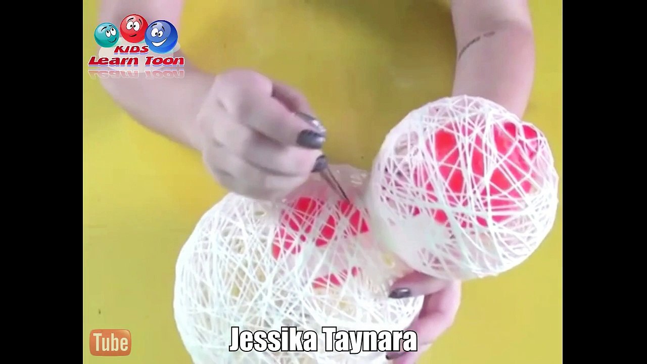 craft works - Ice Man for christmas - طريقة عمل رجل الثلج راس السنه الميلاديه