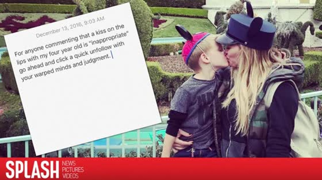 Hilary Duff wird dafür kritisiert ihren Sohn auf den Mund geküsst zu haben