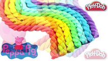 Play doh frozen! - Create rainbow licorice playdoh along Peppa Pig Toys Videos kidS