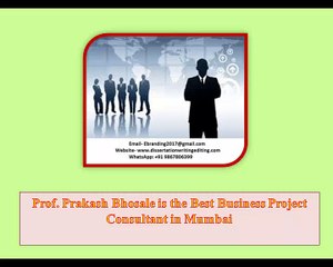 Prof. Prakash Bhosale is the Best Business Project Consultant in Mumbai