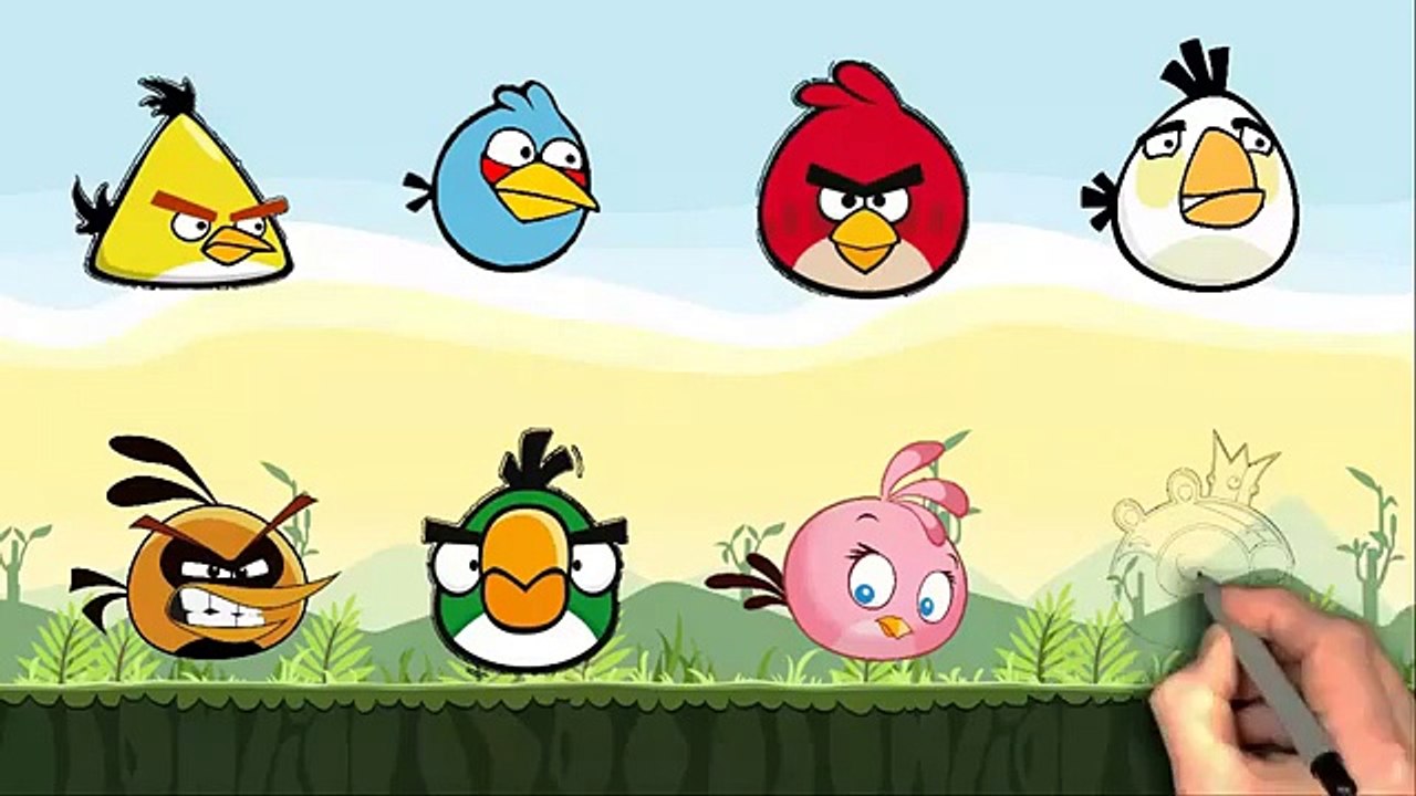 Angry Birds 2016 | angry birds drawing, how to draw angry birds