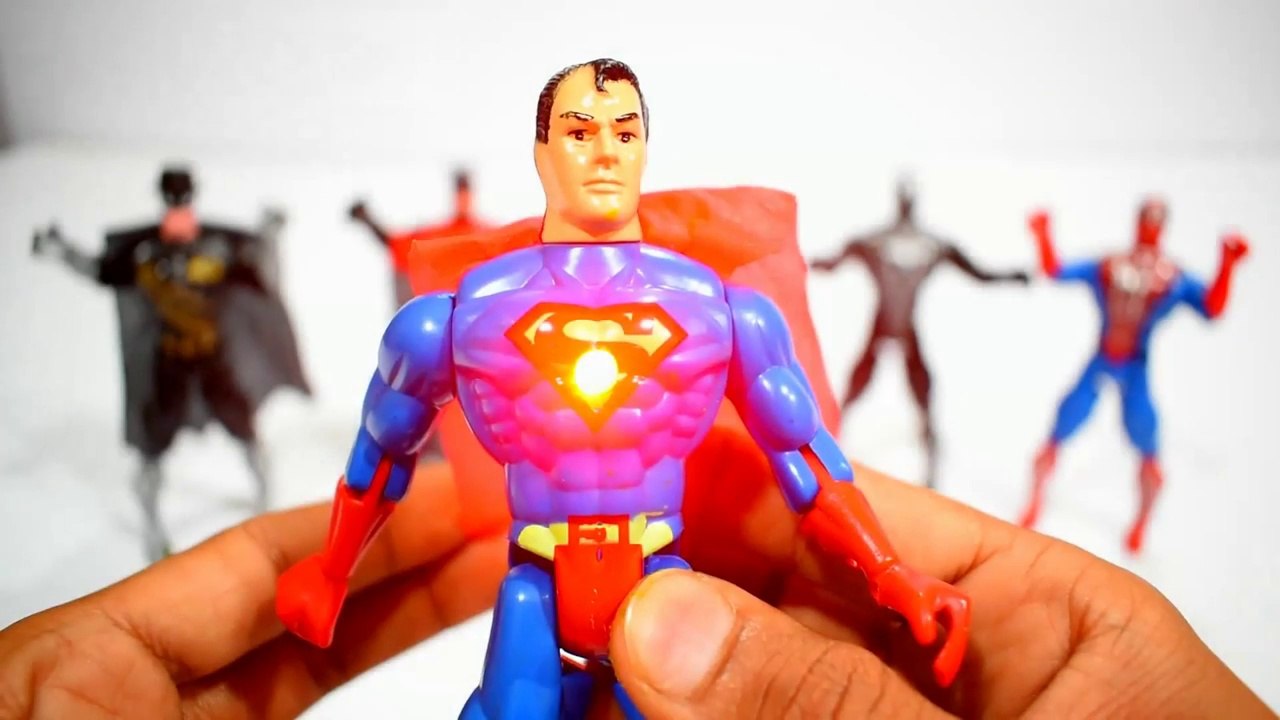 Spiderman, Batman, Superman and Black Spiderman --- Playdoh Superheroes