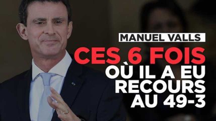 Download Video: Ces 6 fois où Manuel Valls a eu recours au 49.3