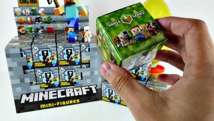 19 JUMBO MINECRAFT Stone Series 2 Mini-Figures Complete Set Giant Surprise Egg DCTC