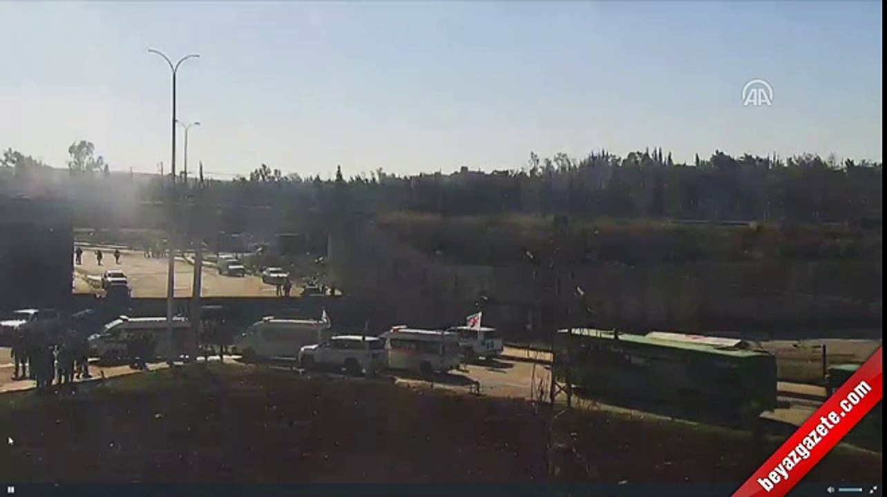 Halep'te ateş açılan ilk konvoy yeniden harekete geçti