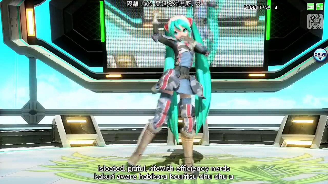 [60fps Full風] Online Game Addicts Sprechchor ネトゲ廃人シュプレヒコール - Hatsune Miku 初音ミク DIVA English Romaji