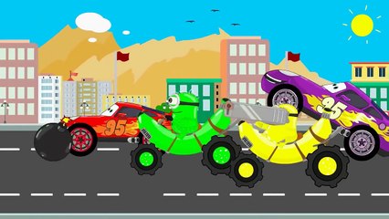 Lightning McQUEEN Race vs Batman Car! Children Cars Cartoon Learn Colors Animation Videos for Kids