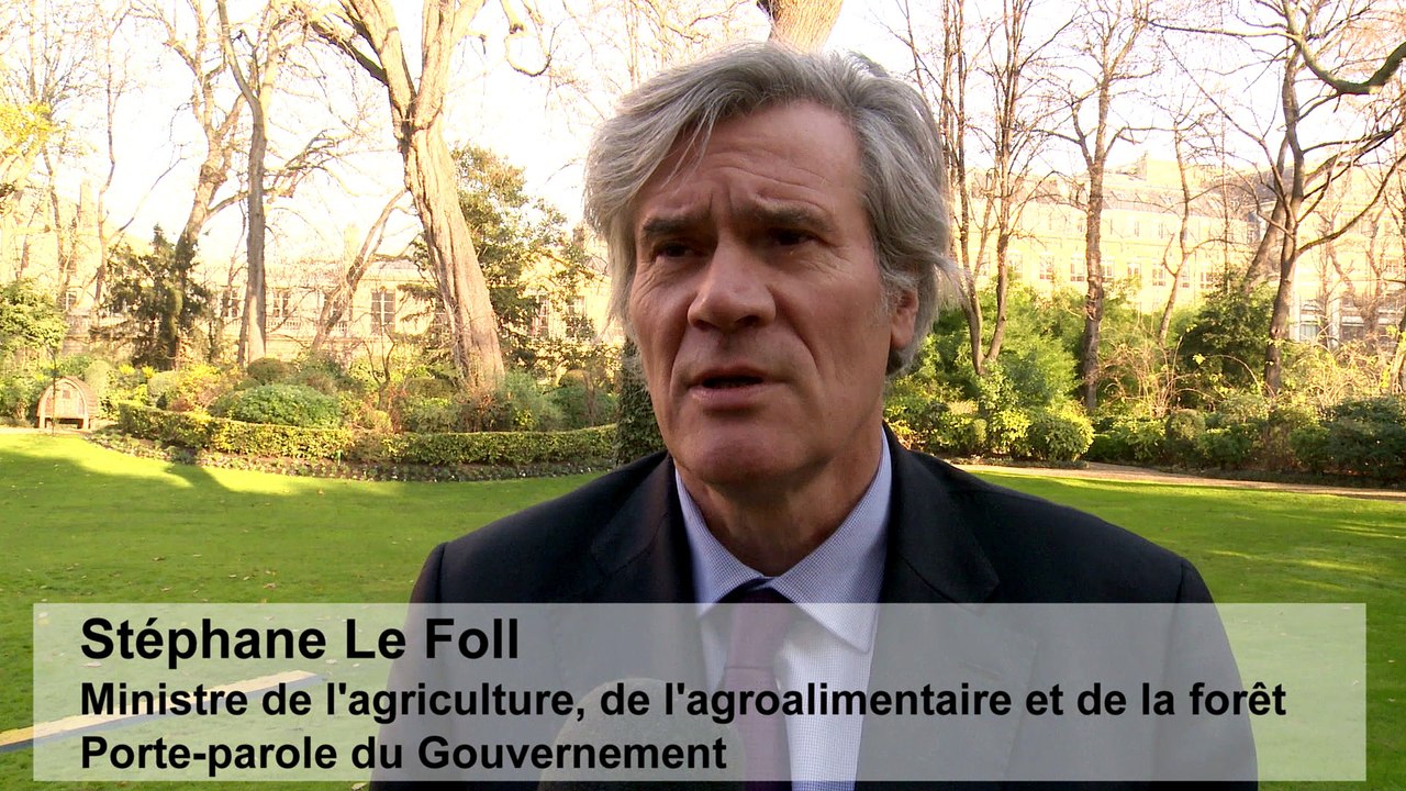 Stéphane Le Foll présente le marché de Noël du ministère de l'agriculture