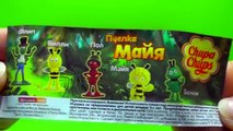4 CHUPA CHUPS and 3 Surprise eggs Man Steel Maya the Bee Disney Princess Masha and the Bear