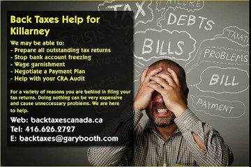 Killarney , Back Taxes Canada.ca , 416-626-2727, taxes@garybooth.com _ CRA Audit, Tax Returns