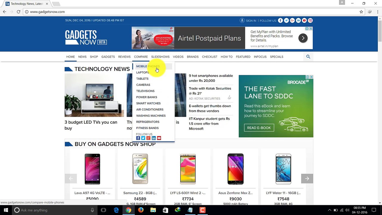 Top 3 online gadgets comparison sites