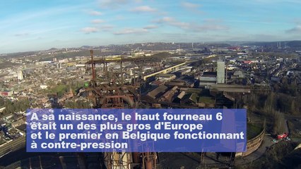 Seraing : survol du HF6 avant sa démolition