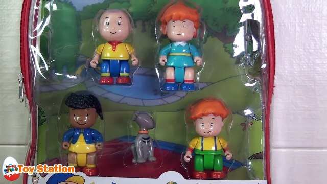 Caillou Mini Backpack Five Toy Figures: Caillou, Rosie, Leo, Gilbert, Clementine