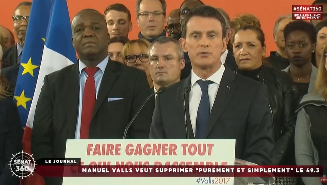 Sénat 360 - Édition spéciale : Manuel Valls veut supprimer "purement et simplement" le 49.3 / Primaire de Gauche : dernier jour pour déposer sa candidature / Primaire de Gauche : les femmes "s'autocensurent" (15/12/2016)