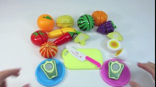 Learn Colors Toy Cooking Velcro Cutting Playset Play Food Set Velcro Cutting Toy