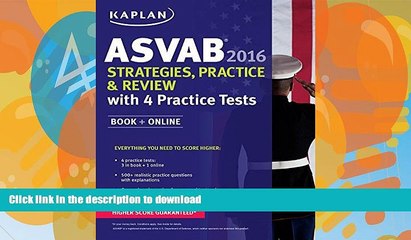 Hardcover Kaplan ASVAB 2016 Strategies, Practice, and Review with 4 Practice Tests: Book + Online