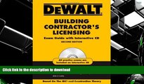 Audiobook DEWALT Building Contractor s Licensing Exam Guide with Interactive CD-ROM: Based on the
