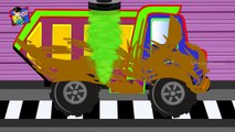Monster Trucks Cartoon Collection Police Car Wash Video Tow Truck Wash and Repairs - Cartoon Rhymes