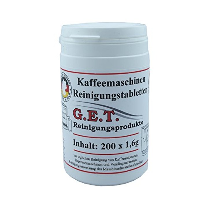 GET Spezial Reinigungstabletten 200 x 1,6g für Kaffeevollautomaten und Espressomaschinen