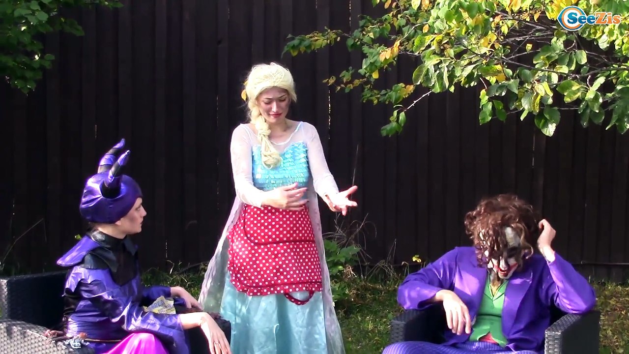 Frozen Elsa turns into a Cinderella! w/ Spiderman vs Maleficent Joker. Superheroes Movie. Ep. 165