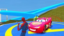 POOL PARTY! Hulk & Spiderman Water Slide w/ Disney Lightning McQueen Cars!