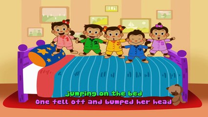 Five Little Monkeys | Nursery Rhymes Songs For Children [ Karaoke 4K ]