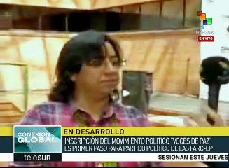Colombia: FARC inscriben al partido político Voces de Paz ante el CNE
