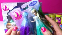 Disney Frozen MagiClip Anna Elsa Doll Play-Doh Sparkle Glitter Dress FlipN Switch Castle Girl Toys