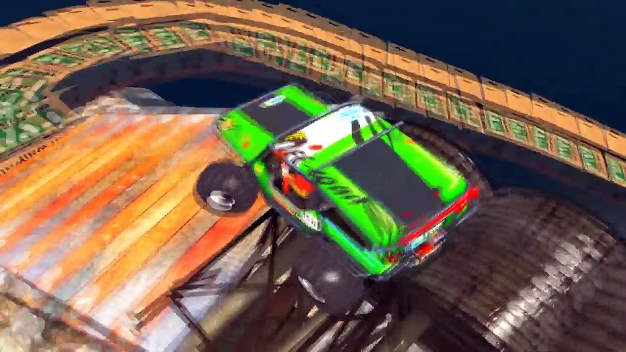 Five nights at freddys Foxy & Spiderman Driving Awesome Monster Cars Nursery Rhymes Children Songs