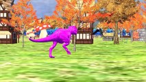Color Song | Dinosaur Bull Eagle Godzilla Lion Tiger 3D | Bull Fight | Eagle T-Rex Dinosaur Attack
