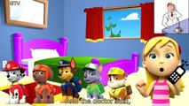Paw Patrol Jumping on the Bed Nursery Rhyme - 5 Little Monkeys Jumping on the Bed Song
