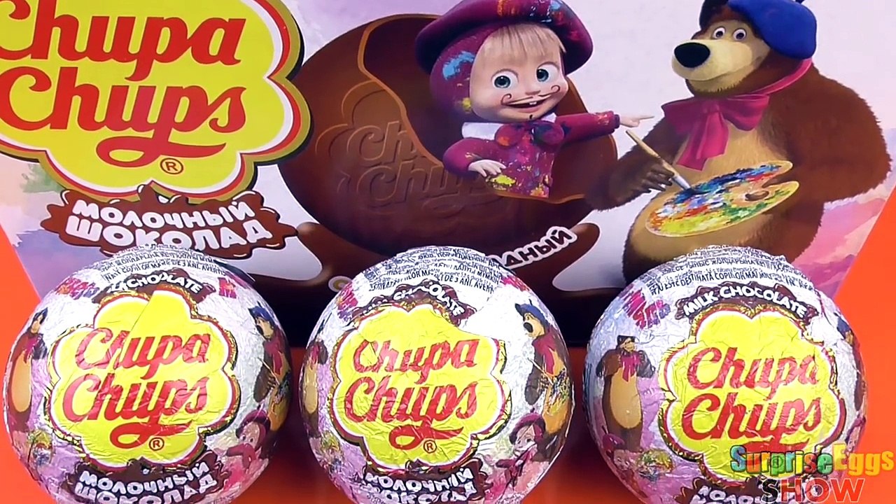 3 Jajko Niespodzianka Masza i Niedzwiedz Kinder Niespodzianki шары Чупа Чупс Маша и Медведь Jajka