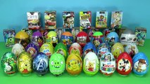 40 Surprise eggs, Маша и Медведь Kinder Surprise Mickey Mouse Disney Pixar Cars 2