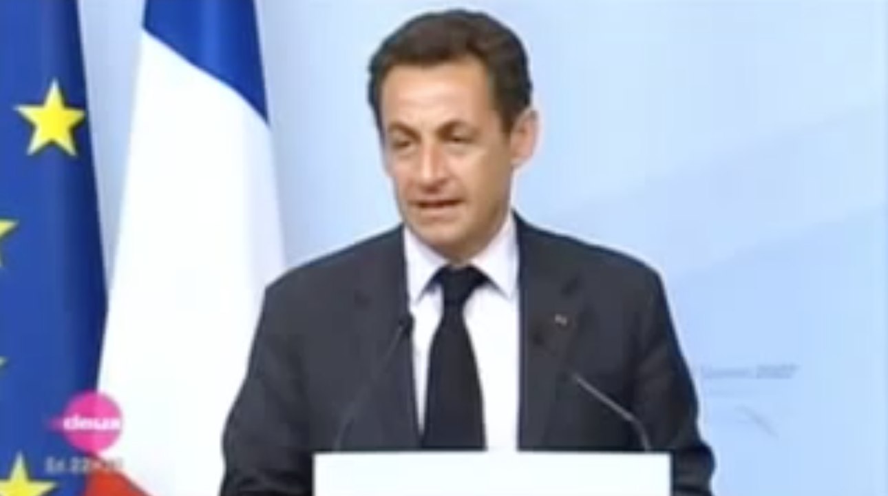 Nicolas Sarkozy ivre - G8