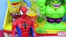 Play Doh Toys NEW HULK Smashdown Marvel Spiderman Iron Man Can-Heads Playdough DisneyCarToys