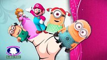 Minions Bananas Finger family | Super mario cartoon finger Family songs for Children Rhymes