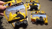 UNBOXING CAT Kids Construction Truck Machines - Dump Truck, Bulldozer at a Night Construction Site