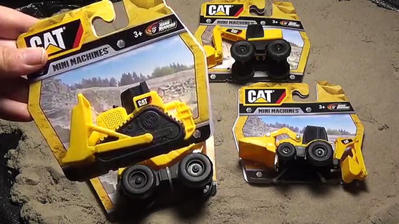 UNBOXING CAT Kids Construction Truck Machines - Dump Truck, Bulldozer at a Night Construction Site