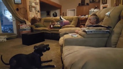 Pitbull knows how to entertain kids