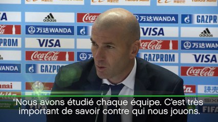 CdM Clubs - Zidane : "Nous voulons ce trophée"