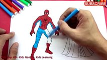 Spiderman vs Frozen Elsa Coloring Pages For Kids ♥ Learn Colors For Kids