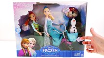 Frozen Anna and Elsa Musical Bicycle Disney Princess Barbie Dolls - Frozen Songs