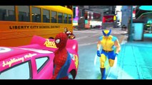 Spiderman Colors Wheels On The Bus Songs Fun Superhero w/ Children Nursery Rhyme with Action