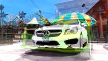 Spiderman Colors Test-Drive Mercedes Benz CLA 250 Cars Colors Crazy Stuff Nursery Rhymes Action