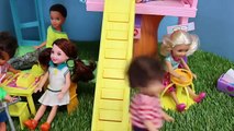 Frozen Elsa and Anna Kids SPIDERMAN BREAKS ARM at Barbie Park Playground with Spider Man