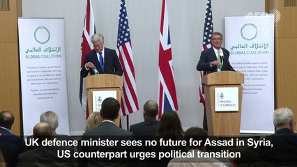 UK 'doesn't see a future' for Assad in Syria: defence minister